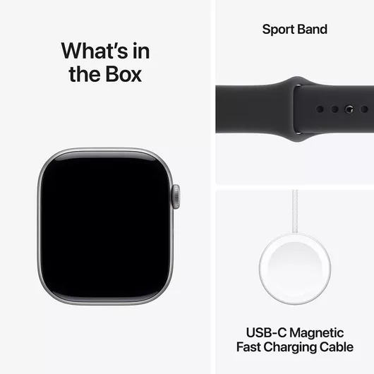 Apple Watch Series 11 GPS + Cellular 46mm Space Grey Aluminium Case & Black Sport Band M/L