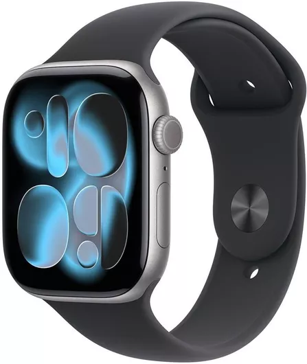 Apple Watch Series 11 GPS 42mm Space Grey Aluminium Case & Black Sport Band S/M