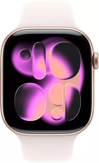 Apple Watch Series 11 GPS + Cellular 46mm Rose Gold Aluminium Case & Light Blush Sport Band M/L