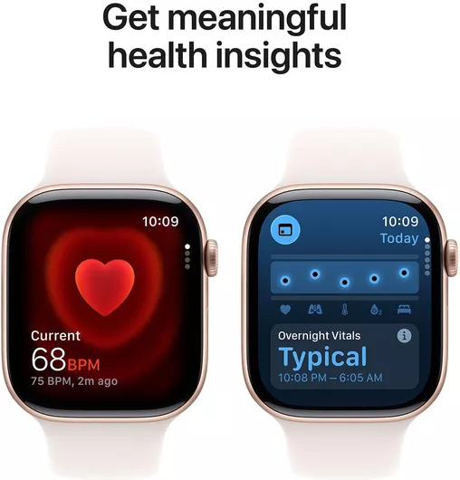 Apple Watch Series 11 GPS + Cellular 46mm Rose Gold Aluminium Case & Light Blush Sport Band M/L