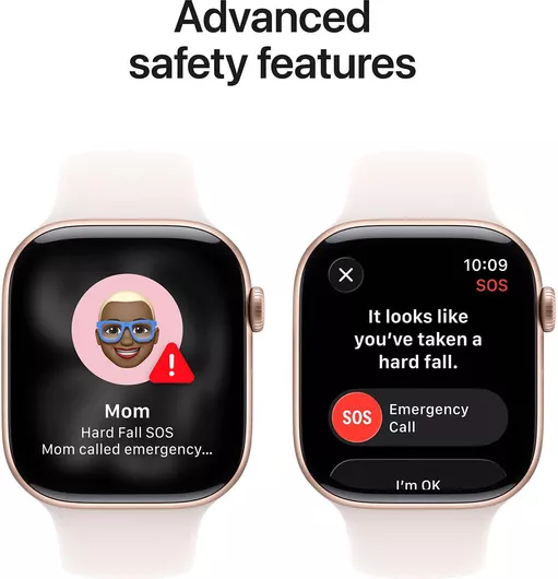 Apple Watch Series 11 GPS + Cellular 46mm Rose Gold Aluminium Case & Light Blush Sport Band M/L