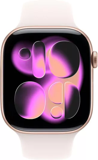 Apple Watch Series 11 GPS + Cellular 42mm Rose Gold Aluminium Case & Light Blush Sport Band S/M