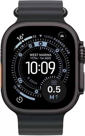 Apple Watch Ultra 3 GPS + Cellular 49mm Black Titanium Case & Black Ocean Band