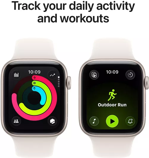 Apple Watch SE 3 2025 GPS 40mm Starlight Aluminium Case & Starlight Sport Band S/M
