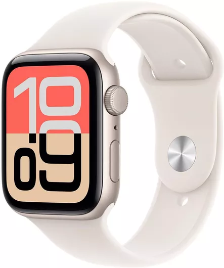 Apple Watch SE 3 2025 GPS 44mm Starlight Aluminium Case & Starlight Sport Band M/L
