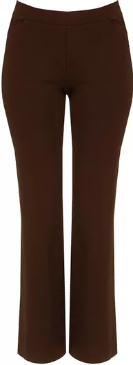 Mat Fashion Γυναικείο Παντελόνι Καμπάνα Ελαστικό Καφέ