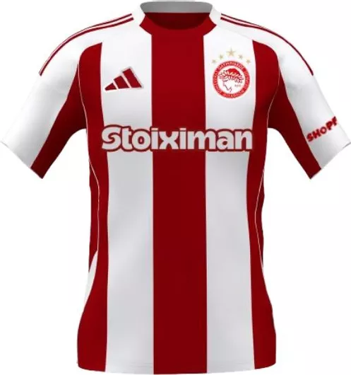 S Φανέλα Ποδοσφαίρου Adidas Ολυμπιακός Εντός Έδρας 2025-2026