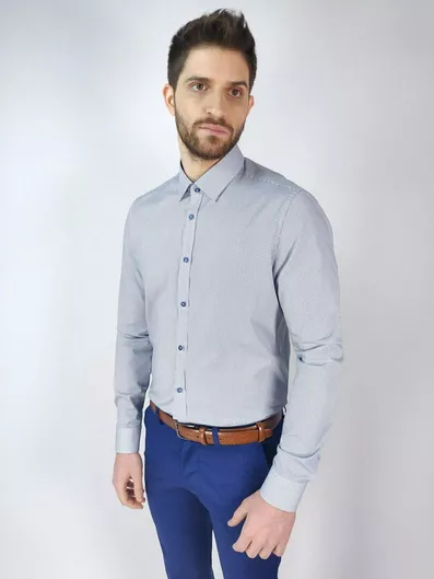 Venti Ανδρικό Πουκάμισο Βαμβακερό Μακρυμάνικο Λευκό