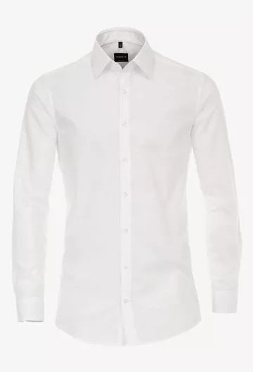 Venti Ανδρικό Πουκάμισο Βαμβακερό Μακρυμάνικο Μονόχρωμο Λευκό