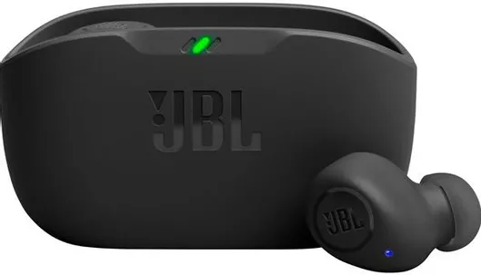 JBL Wave Buds Bluetooth Handsfree Ακουστικά με Αντοχή στον Ιδρώτα & Θήκη Φόρτισης Μαύρο