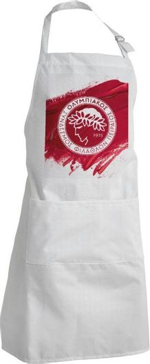 Ποδιά Κουζίνας Olympiacos F.C. με 2 Τσέπες Λευκό