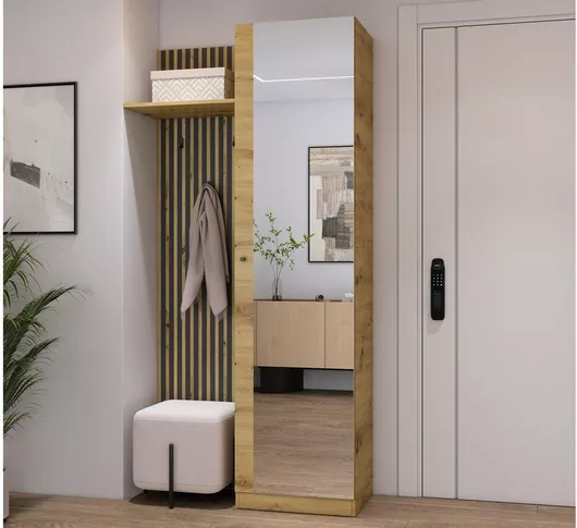 Έπιπλο Εισόδου Artizan 100x40x189.5cm Oak/ανθρακί