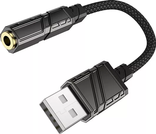 Borofone Adapter BV23 Dignity USB to jack 3.5mm Black