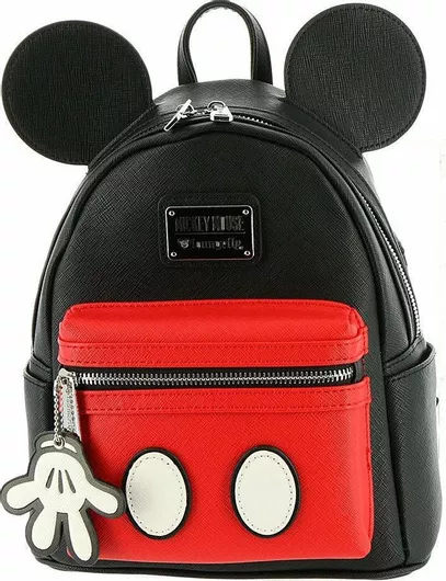 Παιδική Τσάντα Πλάτης Loungefly Mickey Ears Mini 23x23x27cm Disney Mickey Κόκκινο