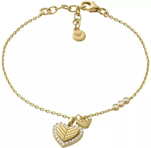 Αλυσίδα Χειρός Emporio Armani Sentimental Γυναικεία Ασημί Επιχρυσωμένη