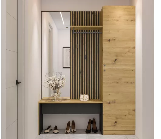 Έπιπλο Εισόδου Artizan 150x40x189.5cm Oak/ανθρακί