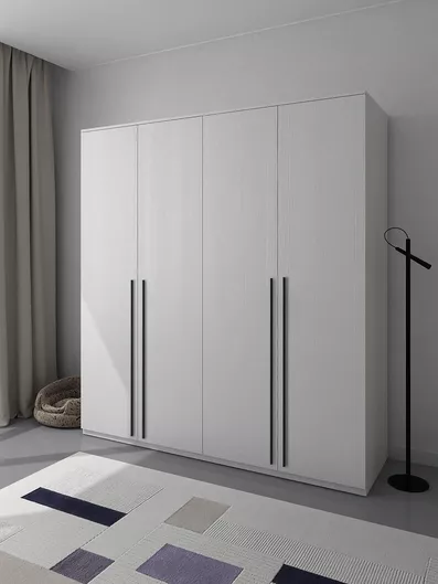 Ντουλάπα Ρούχων Τετράφυλλη Lumea 180x55x200cm Λευκό