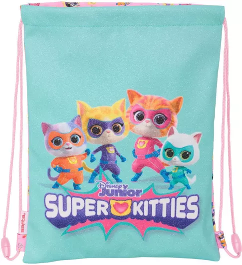 Σχολική Τσάντα Σχοινιά Superkitties 26 X 34 X 1 Cm Ροζ Τυρκουάζ