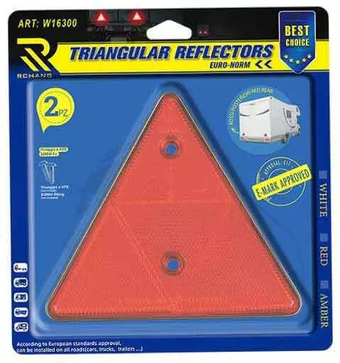 Ανακλαστικά Τρίγωνα Rchang Οχήματος Σετ 2 Τεμαχίων – Triangular Reflectors Set 2pcs
