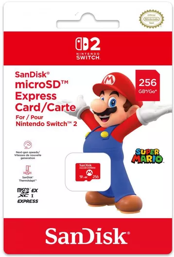 Κάρτα Μνήμης Sandisk Nintendo Switch 2 Mario Logo microSDXC 256GB