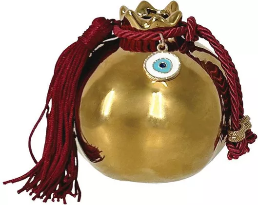 Γούρι Marhome Επιτραπέζιο Ρόδι Κεραμικό 7.3x7.5cm