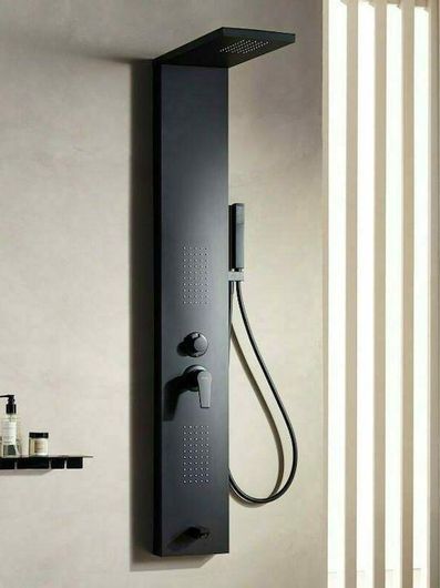 Στήλη Υδρομασάζ Tema 53100-1 150cm Black Matt