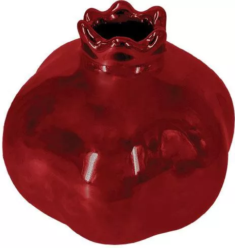 Κεραμικό Διακοσμητικό Ρόδι Μικρό Κόκκινο Φ7.3x7.5cm 6/κιβ.