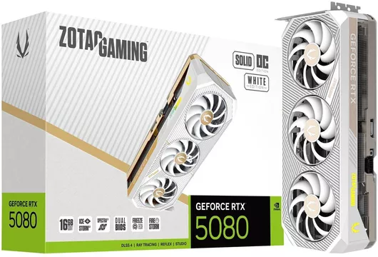 Κάρτα Γραφικών Zotac GeForce RTX 5080 16GB GDDR7 Solid OC White