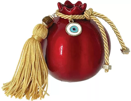 Γούρι Marhome Επιτραπέζιο Ρόδι Κεραμικό 7.3x7.5cm