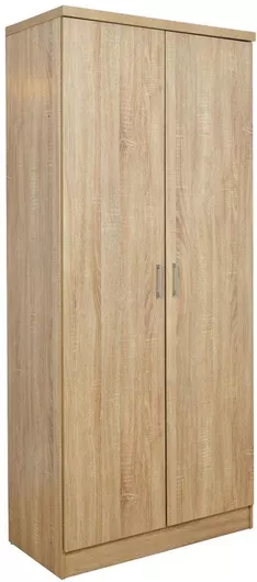 Ντουλάπα Ρούχων Δίφυλλη Real 80x42.5x180.5cm Sonoma