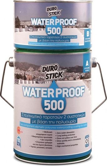 Στεγανωτικό Durostick Waterproof 500 Ελαστομερές Ακρυλικό Επαλειφόμενο Πολυουρεθάνης 2 Συστατικών 20kg Λευκό