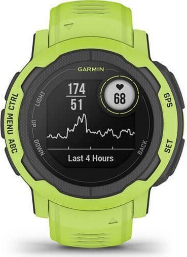 Garmin Instinct 2 45mm Αδιάβροχο Smartwatch με Παλμογράφο Electric Lime