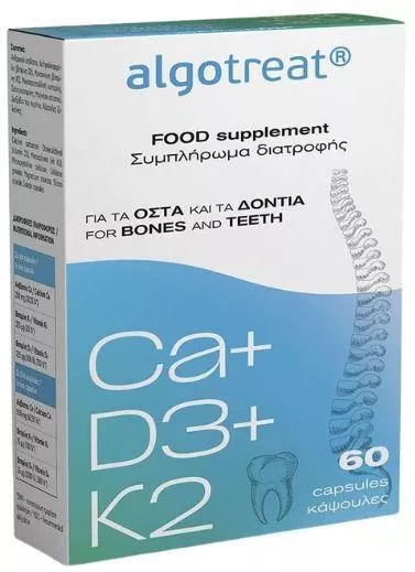 Algotech Ca + D3 + K2 Πολυβιταμίνη για Υγεία Οστών 60 Κάψουλες