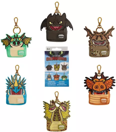 Loungefly Dreamworks How To Train Your Dragon Mystery Mini Backpack Bag Charms - DWBC0001-EA