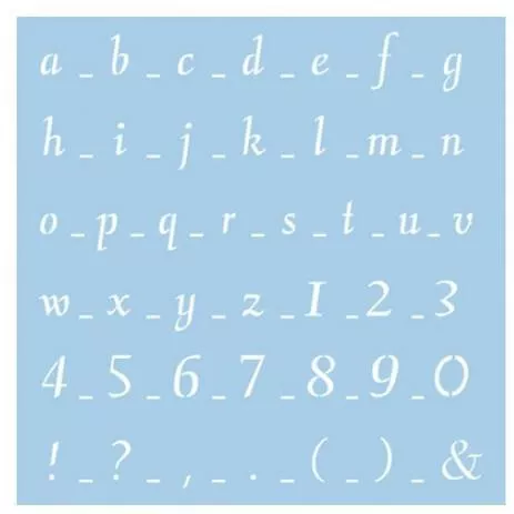 Stencil Γραμματα Καλλιγραφικα 30x30cm