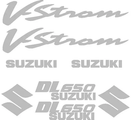 Αυτοκόλλητα Μοτοσυκλέτας Σετ Moto Discovery V-strom Dl650 Ασημί