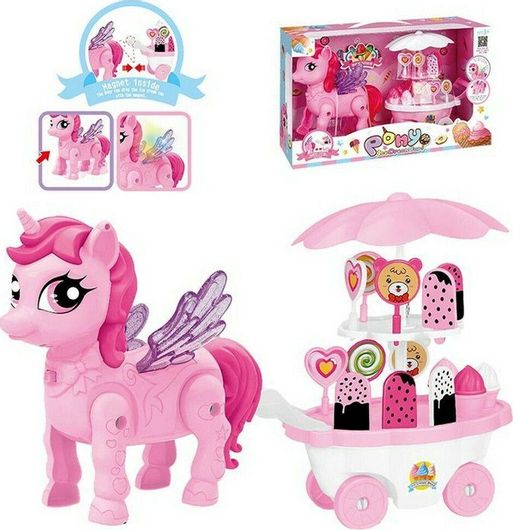 Παιχνίδι Μίμησης ToyMarkt Άμαξα με Παγωτά & Μονόκερως