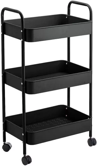 Klikareto Τρόλεϊ Κουζίνας Μεταλλικό 45x35x85cm Μαύρο