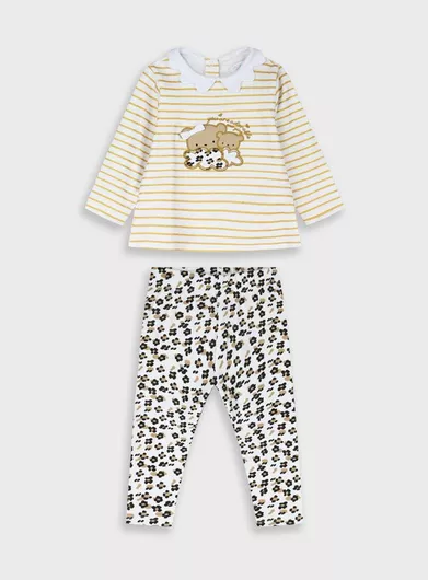 Παιδικό Σετ με Κολάν Χειμερινό 2τμχ Πολύχρωμο