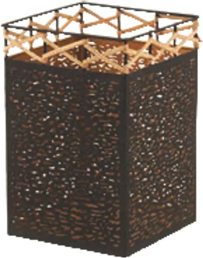 Κηροπήγιο TnS Μεταλλικό Μαύρο 14x19cm