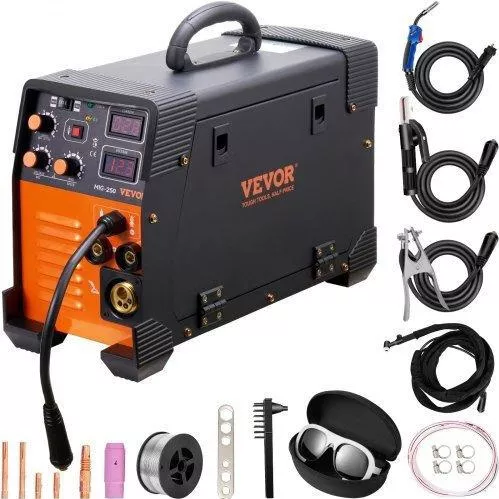 Ηλεκτροκόλληση Vevor Inverter MIG / TIG / MMA / FCAW με Μέγιστο Ρεύμα Συγκόλλησης 250A