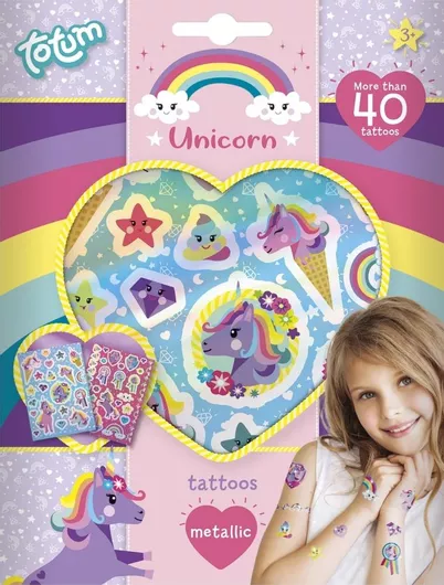 Παιχνίδι Ομορφιάς Temporary Tattoo Set Totum Unicorn 40 Pieces