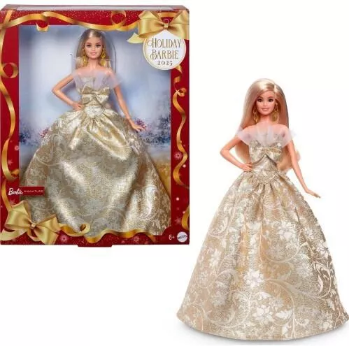 Barbie Holiday 2025 Ξανθιά Συλλεκτική Κούκλα για 6+ Ετών, Mattel