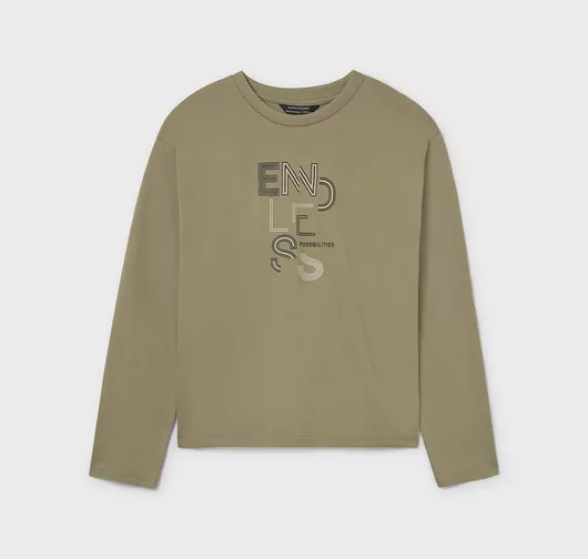 Παιδική Μπλούζα Μακρυμάνικη Χακί Basic