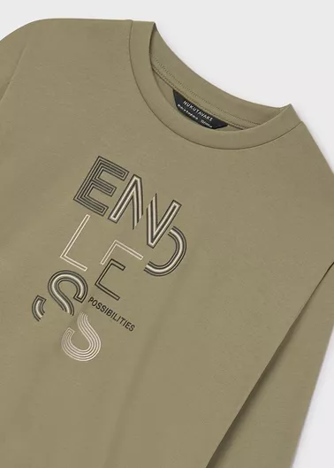 Παιδική Μπλούζα Μακρυμάνικη Χακί Basic