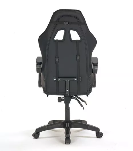 Καρέκλα Gaming Zita Plus 01.0412 Δερματίνης με Υποπόδιο Μαύρο