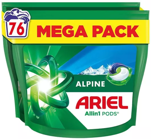 Απορρυπαντικά Ρούχων Ariel All-in-1 Pods+ Alpine 76τμχ.