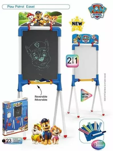 Πίνακας Γράψε - Σβήσε Paw Patrol Επιδαπέδιος 37x32x98cm