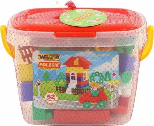 Τουβλάκι Polesie Bucket with Bricks 52τμχ