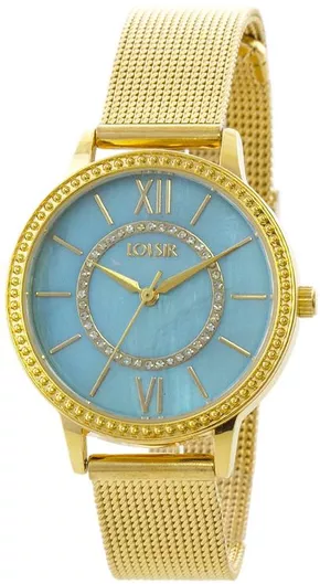 Γυναικείο Ρολόι Loisir Γυναικείο Μπαταρίας με Χρυσό Μεταλλικό Μπρασελέ